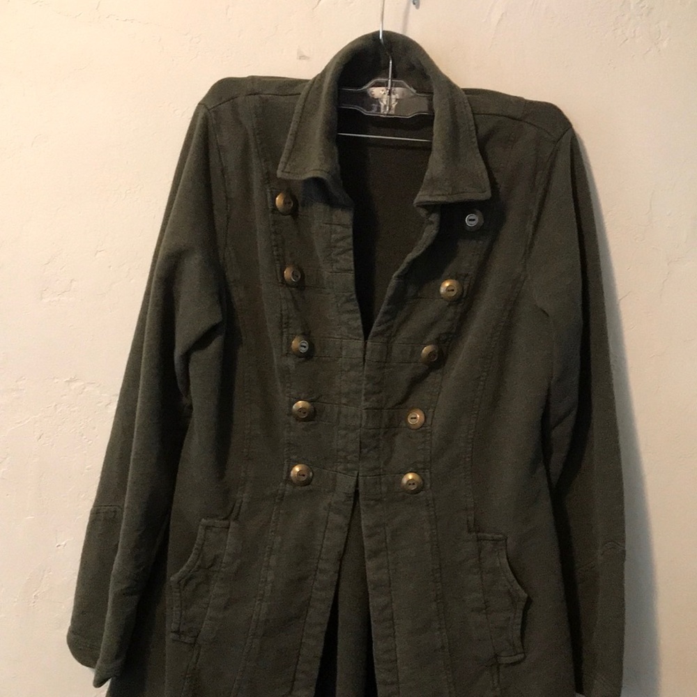 Olive green overcoat
